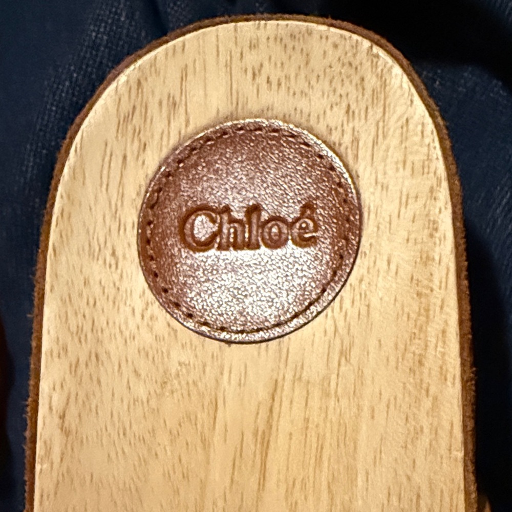 Chloé Brown Suede Clogs - Picture 5 of 5